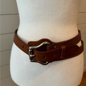 Ralph Lauren brown leather belt, size small.